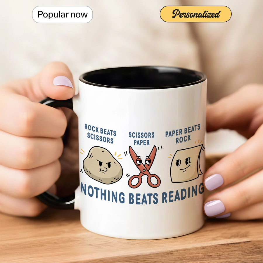 Nothing Beats Reading Coffee - Gift Mug - Faith In My Bag is a brand operated by Gemini Clothing LLC