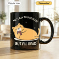 Too Lazy to Socialize Cat - Gift Mug - Faith In My Bag is a brand operated by Gemini Clothing LLC