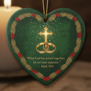 What God Has Joined Together - Christmas Ornament - Faith In My Bag is a brand operated by Gemini Clothing LLC