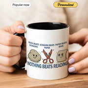 Funny Nothing Beats Reading - Gift Mug - Faith In My Bag is a brand operated by Gemini Clothing LLC
