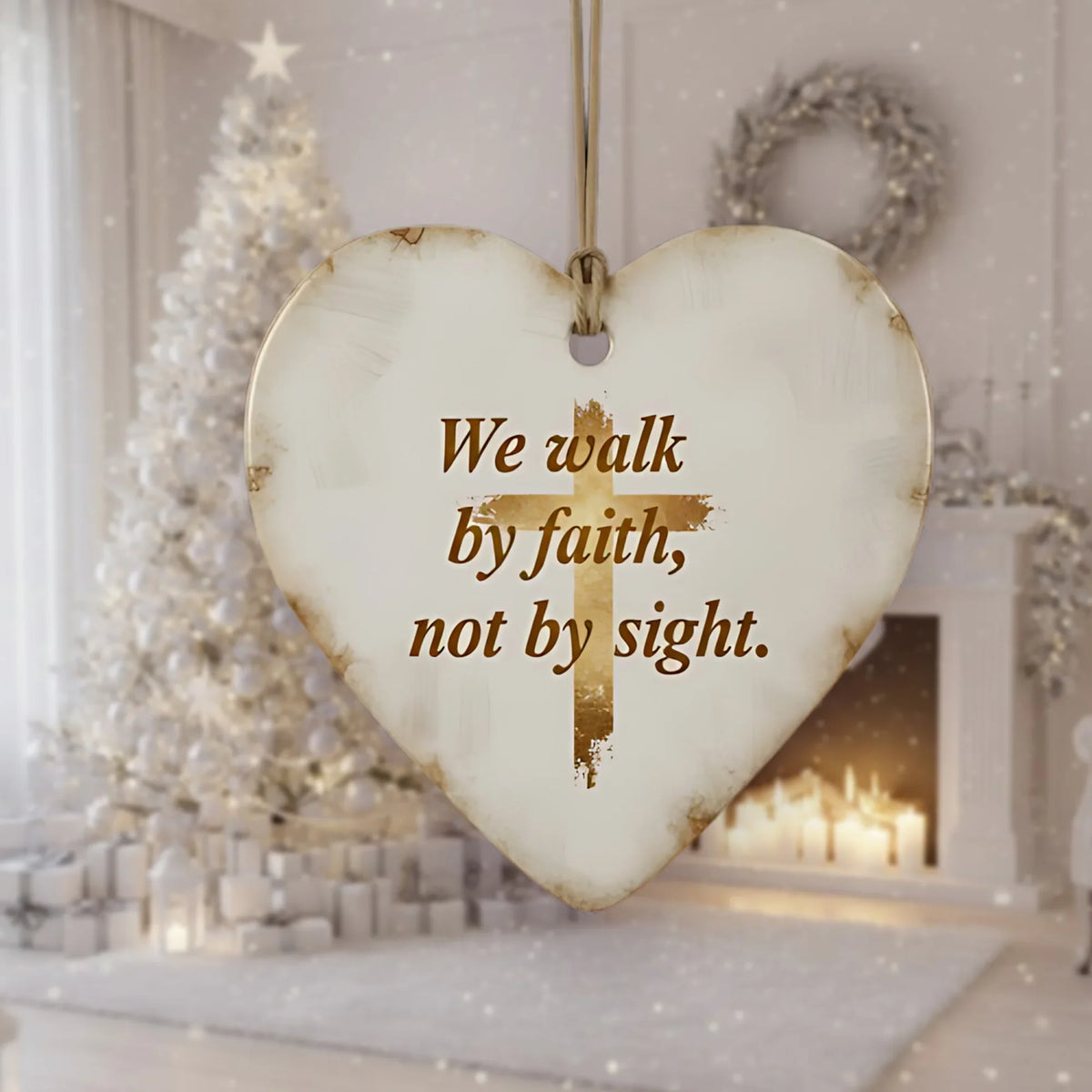 We Walk by - Christmas Ornament - Faith In My Bag is a brand operated by Gemini Clothing LLC