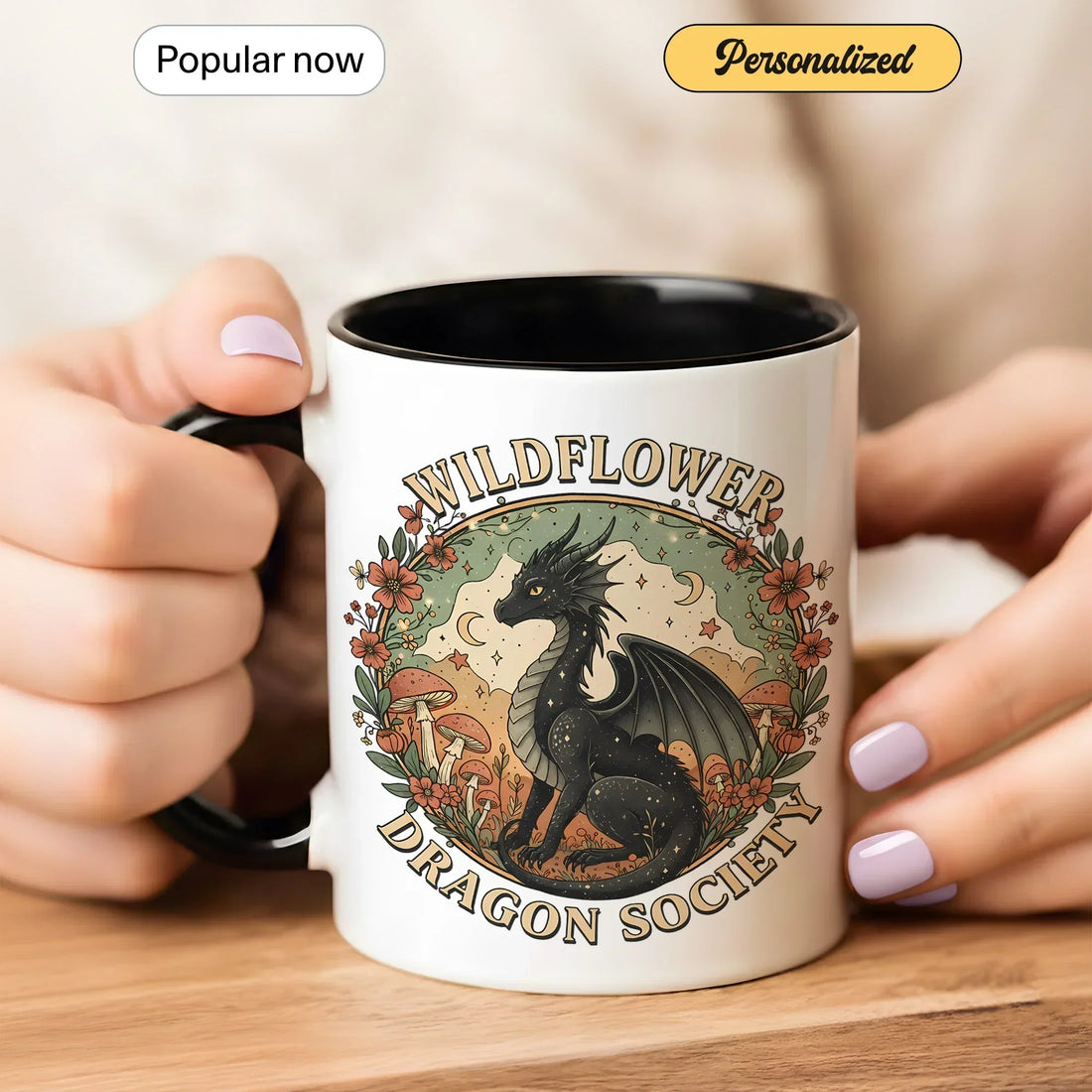 Wildflower Dragon Society Accent - Gift Mug - Faith In My Bag is a brand operated by Gemini Clothing LLC