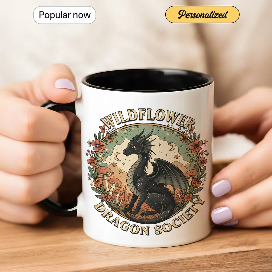 Wildflower Dragon Society Accent - Gift Mug - Faith In My Bag is a brand operated by Gemini Clothing LLC