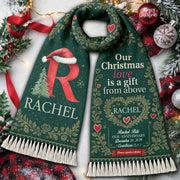 Christmas Scarf with Initial - Personalized Christian Gift - Faith In My Bag is a brand operated by Gemini Clothing LLC