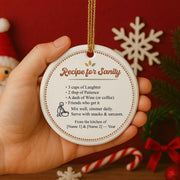 Funny Recipe for Sanity Personalized Christmas Ornament