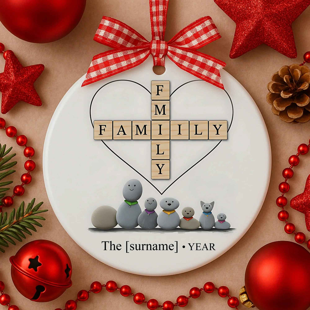 Family Name 2025 Personalized Christmas Ornament