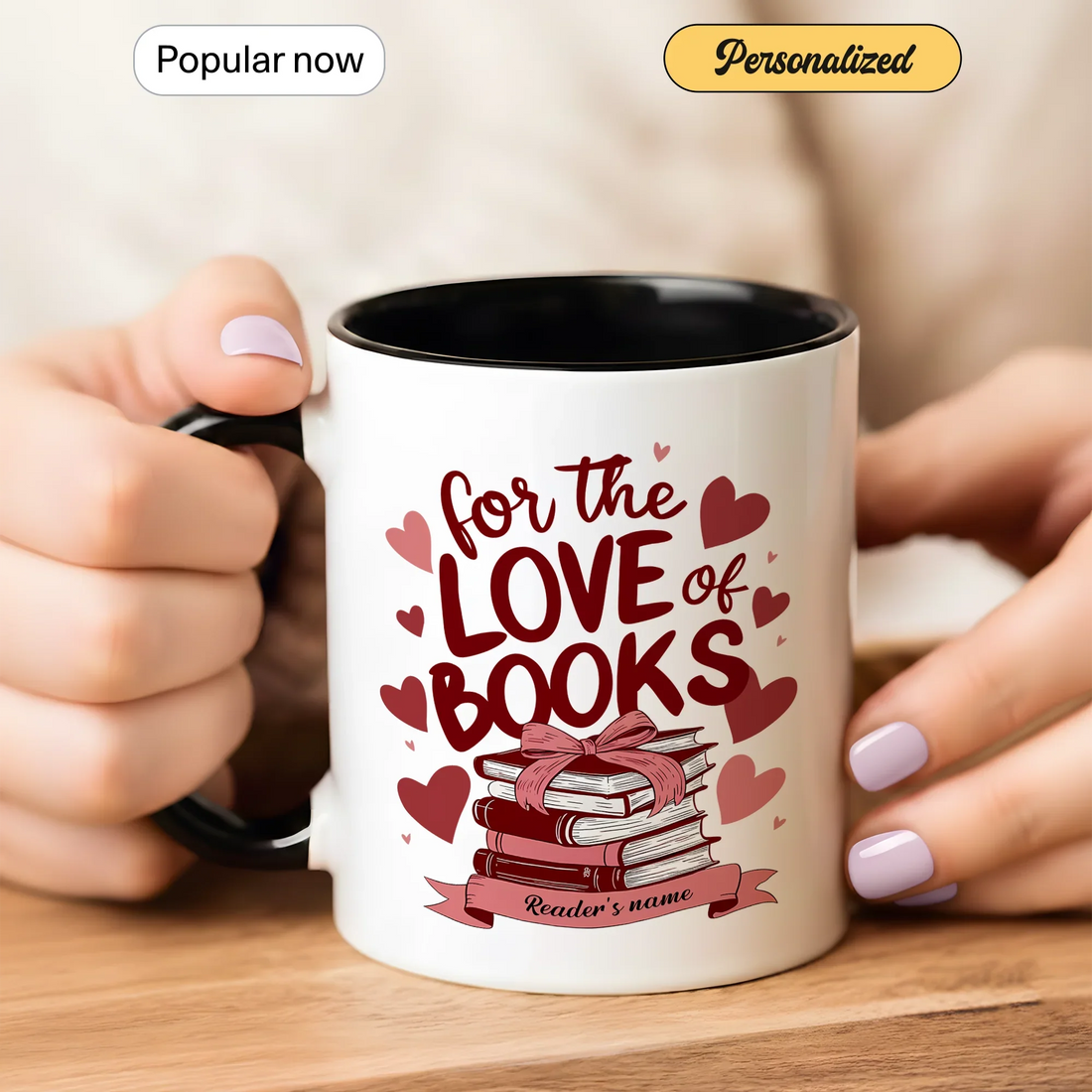 For the Love of Books - Personalized Gift Mug - Faith In My Bag is a brand operated by Gemini Clothing LLC