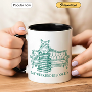 My Weekend is Booked Cat - Personalized Gift Mug - Faith In My Bag is a brand operated by Gemini Clothing LLC