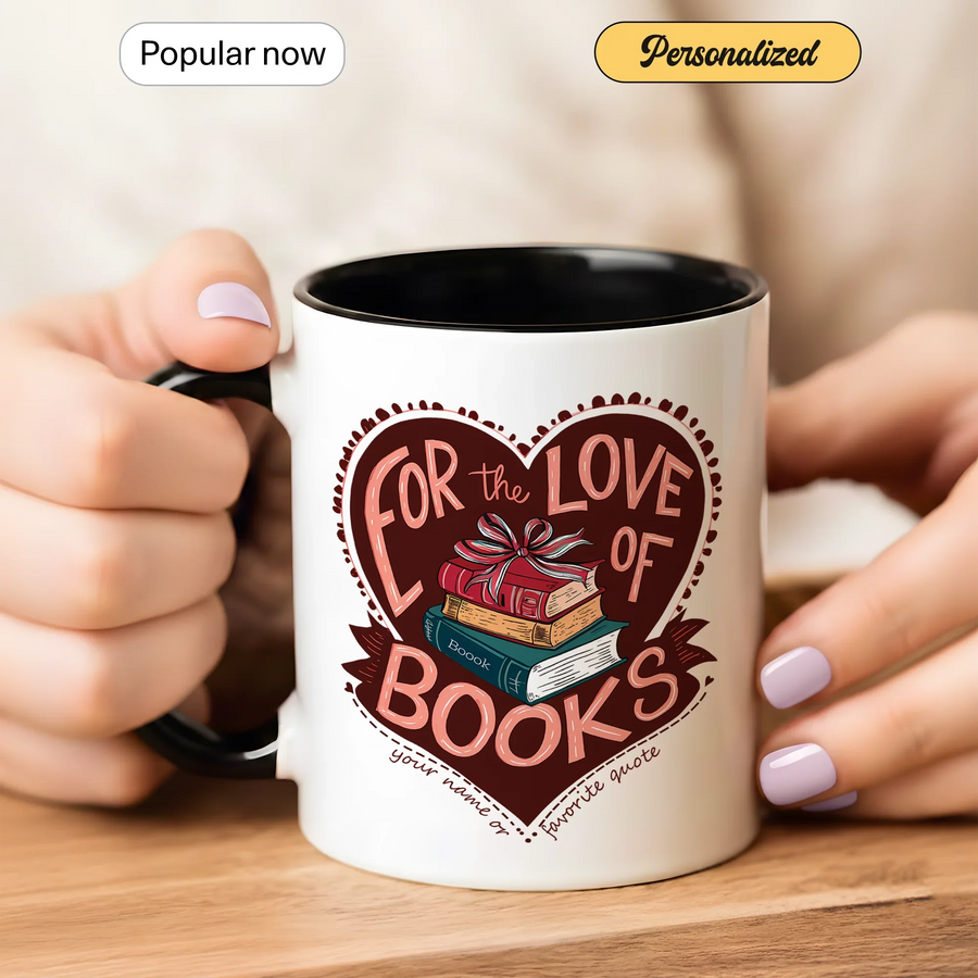 For the Love of Books - Gift Mug - Faith In My Bag is a brand operated by Gemini Clothing LLC
