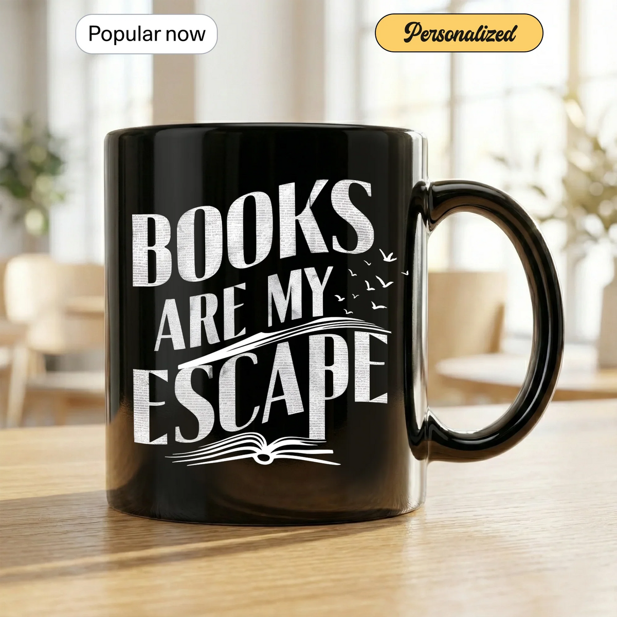 Books Are my Escape - Gift Mug - Faith In My Bag is a brand operated by Gemini Clothing LLC