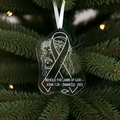 Jesus Ribbon Decor John 1:29 - Personalized Christmas Ornament - Faith In My Bag is a brand operated by Gemini Clothing LLC