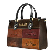 Christianartbag Handbags, I Am Strong I Am Loved Leather Bags, Personalized Bags, Gifts for Women, Christmas Gift, CABLTB01300723.