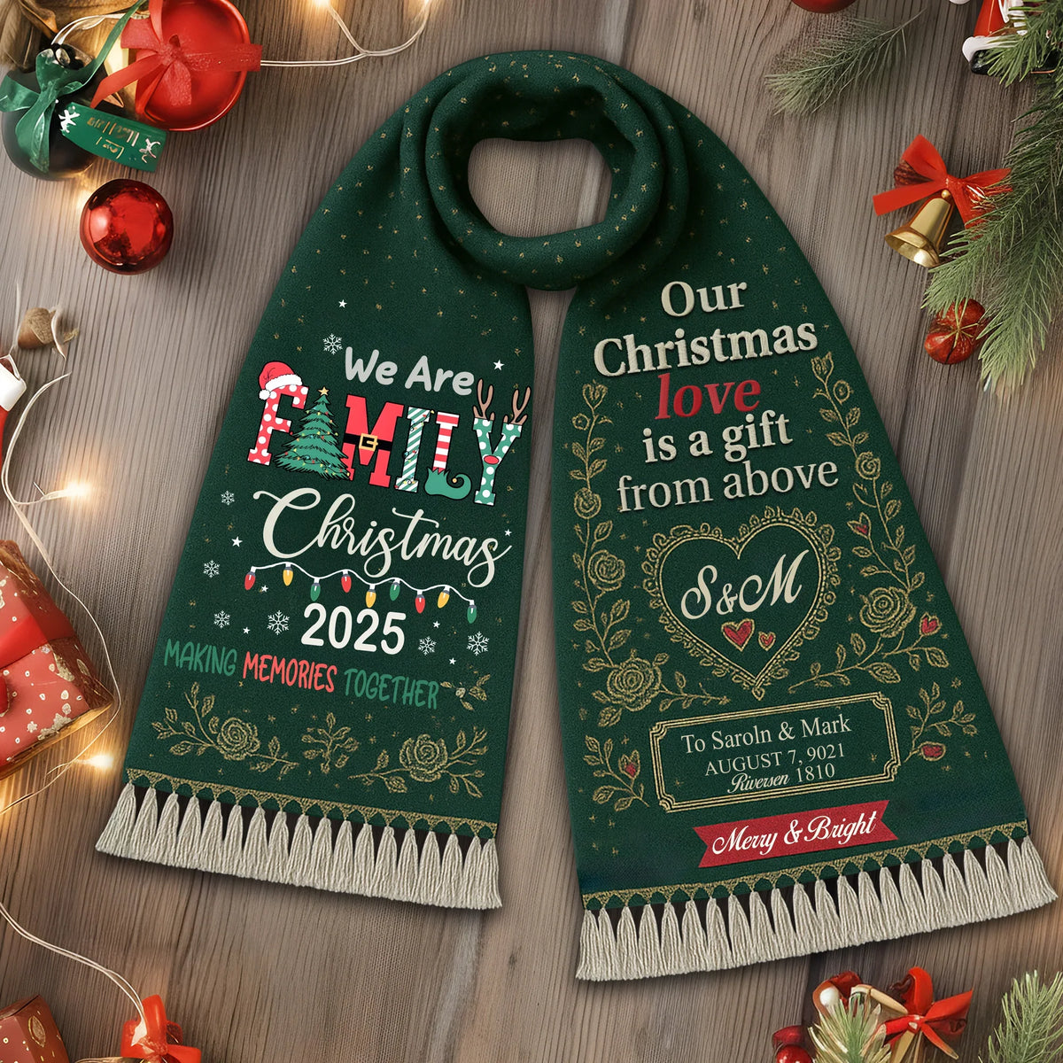 Family Christmas Scarf 2025 - Personalized Christian Gift - Faith In My Bag is a brand operated by Gemini Clothing LLC