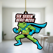 Superhero Frog - Personalized Christmas Ornament - Faith In My Bag is a brand operated by Gemini Clothing LLC