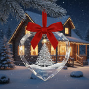 Glass Heart - Personalized Christmas Ornament - Faith In My Bag is a brand operated by Gemini Clothing LLC