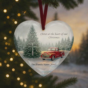 Christ At the Heart of Our Christmas Christmas - Personalized Christmas Ornament