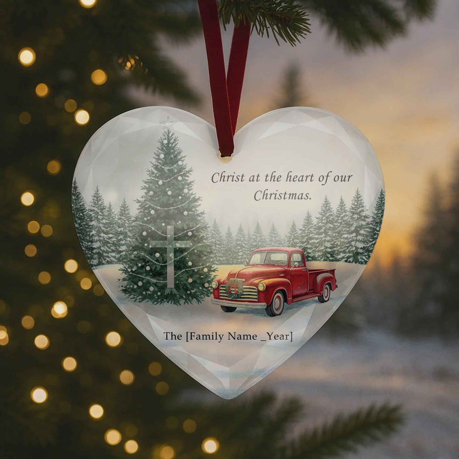 Christ At the Heart of Our Christmas Christmas - Personalized Christmas Ornament
