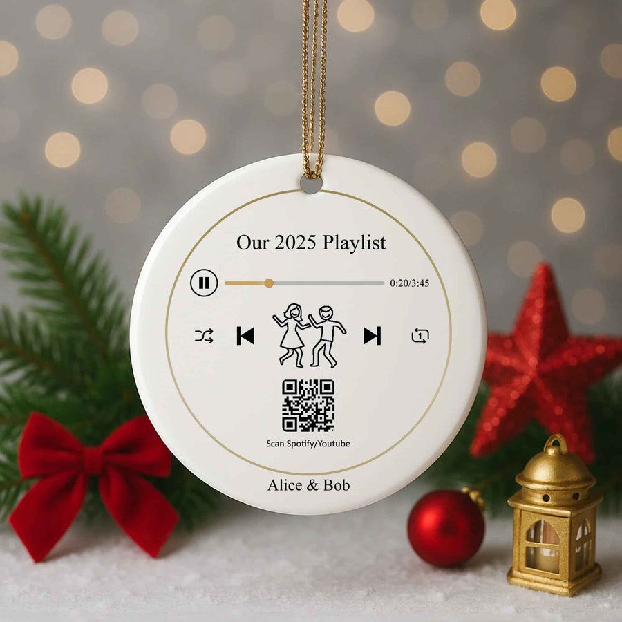 Playlist 2025 Personalized Christmas Ornament