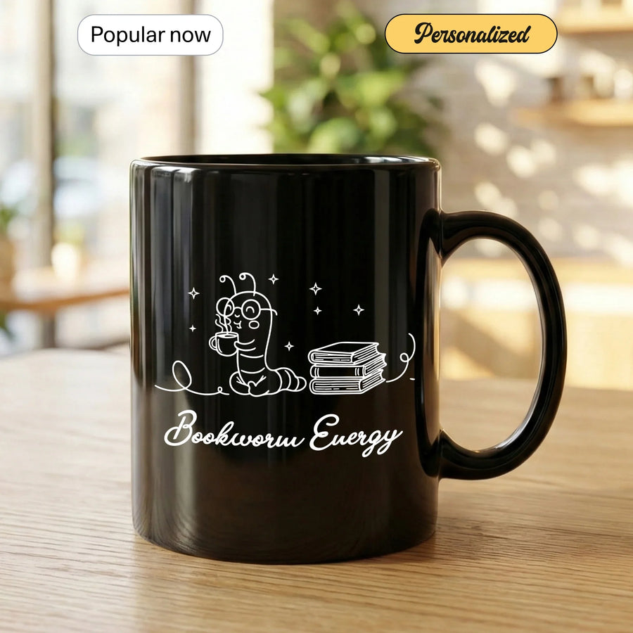 Bookworm's Delight - Gift Mug - Faith In My Bag is a brand operated by Gemini Clothing LLC