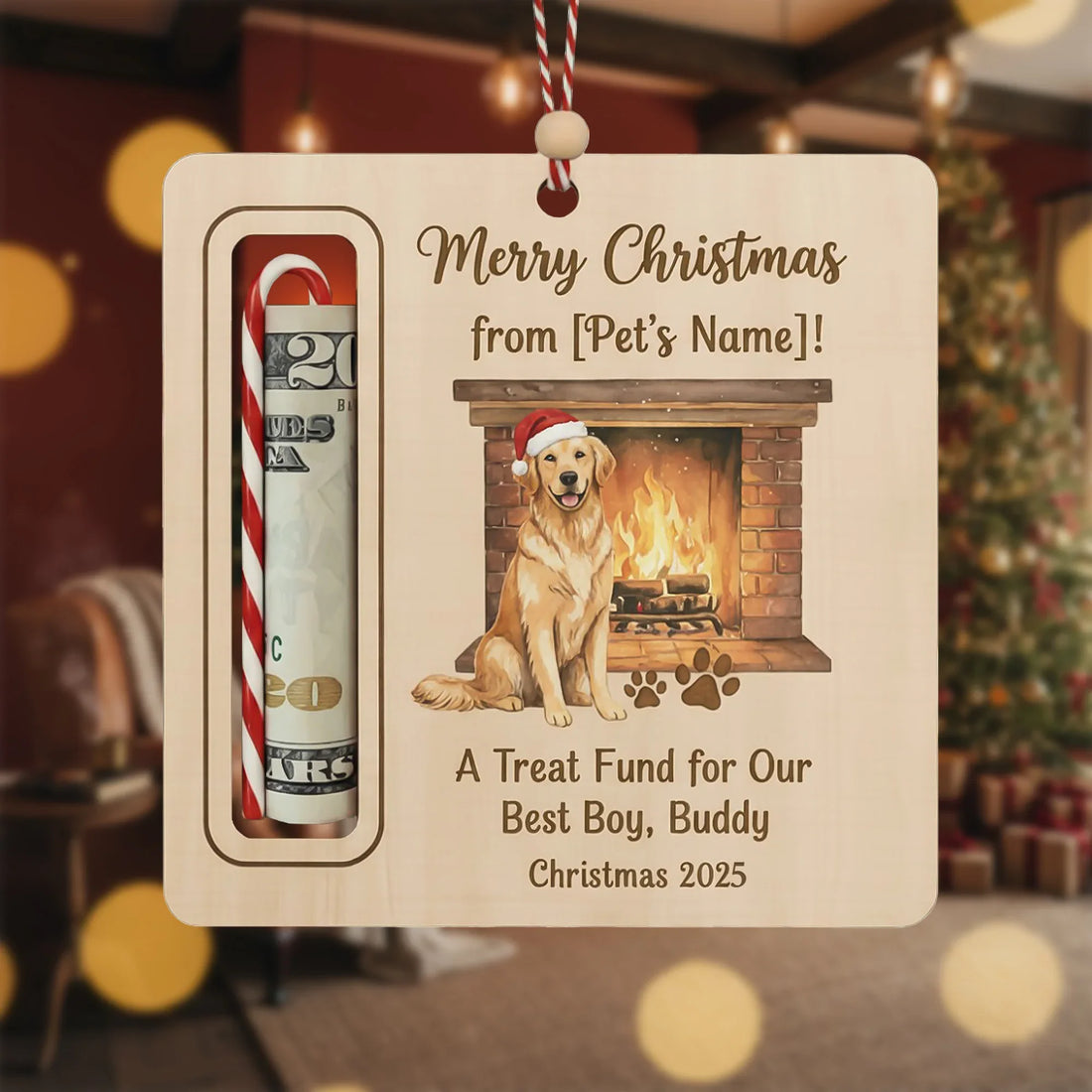 Pet Treat Fund - Personalized Christmas Ornament - Faith In My Bag is a brand operated by Gemini Clothing LLC