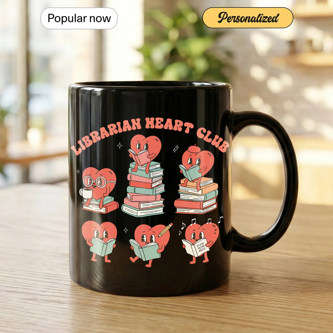 Librarian Heart Club - Gift Mug - Faith In My Bag is a brand operated by Gemini Clothing LLC
