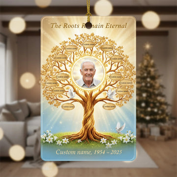 Roots Remain Eternal - Personalized Christmas Ornament - Faith In My Bag is a brand operated by Gemini Clothing LLC