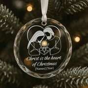 Christ is the Heart of Christmas - Personalized Christmas Ornament