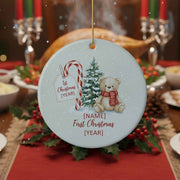 Name and Year for Your First Christmas Personalized Christmas Ornament