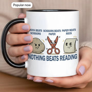 Funny Nothing Beats Reading - Gift Mug - Faith In My Bag is a brand operated by Gemini Clothing LLC