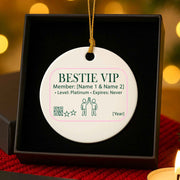 Bestie VIP Personalized Christmas Ornament