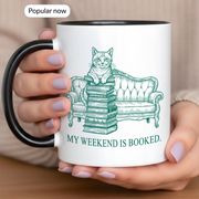 My Weekend is Booked Cat - Personalized Gift Mug - Faith In My Bag is a brand operated by Gemini Clothing LLC