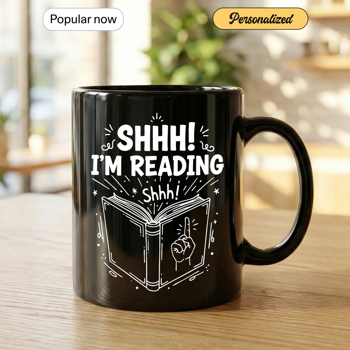 Shhh I'm Reading Coffee - Gift Mug - Faith In My Bag is a brand operated by Gemini Clothing LLC