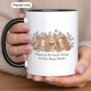 There is No Such Thing As Too Many Books - Gift Mug - Faith In My Bag is a brand operated by Gemini Clothing LLC
