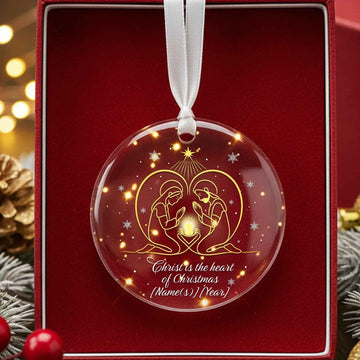 Religious Christ is the Heart of Christmas Custom Acrylic Decoration Onm37
