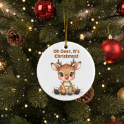 Oh Deer It's Christmas - Christmas Ornament - Faith In My Bag is a brand operated by Gemini Clothing LLC