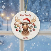 Family Reindeer 2025 - Personalized Christmas Ornament - Faith In My Bag is a brand operated by Gemini Clothing LLC