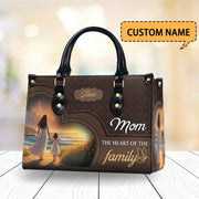 Mom, the Heart of the Family Personalized Christian Handbag