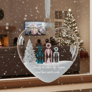 Family is Where Life Begins Glass - Christmas Ornament - Faith In My Bag is a brand operated by Gemini Clothing LLC