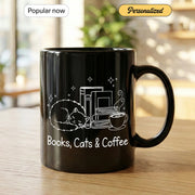 Books Cats Coffee - Gift Mug - Faith In My Bag is a brand operated by Gemini Clothing LLC
