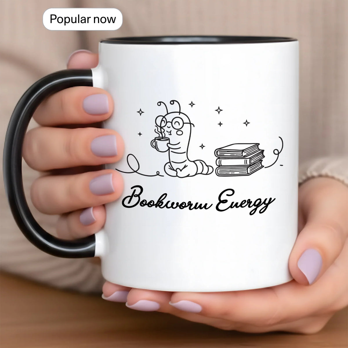 Bookworm Energy - Personalized Gift Mug - Faith In My Bag is a brand operated by Gemini Clothing LLC