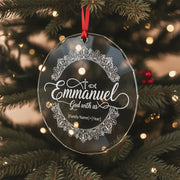 Emmanuel God with Us - Personalized Christmas Ornament - Faith In My Bag is a brand operated by Gemini Clothing LLC