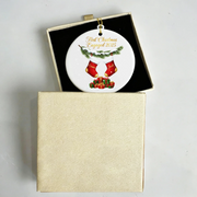 First Christmas Engaged 2025 2026 - Personalized Christmas Ornament - Faith In My Bag is a brand operated by Gemini Clothing LLC