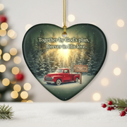 Together by God's Plan Glass - Personalized Christmas Ornament - Faith In My Bag is a brand operated by Gemini Clothing LLC