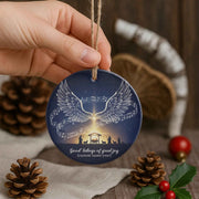 Good Tidings of Great Joy Nativity Scene Personalized Christmas Ornament