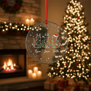 Cat Family Acrylic - Personalized Christmas Ornament - Faith In My Bag is a brand operated by Gemini Clothing LLC