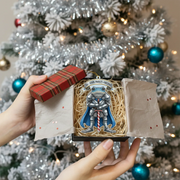 Frog Knight Christmas - Personalized Christmas Ornament - Faith In My Bag is a brand operated by Gemini Clothing LLC