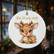 Reindeer Family 2025 2026 - Personalized Christmas Ornament - Faith In My Bag is a brand operated by Gemini Clothing LLC