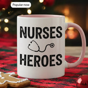 Nurses Are Heroes - Personalized Gift Mug - Faith In My Bag is a brand operated by Gemini Clothing LLC
