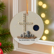 Family Scrabble Personalized Christmas Ornament