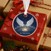 Angel Wings & Nativity Scene Christmas Ornament
